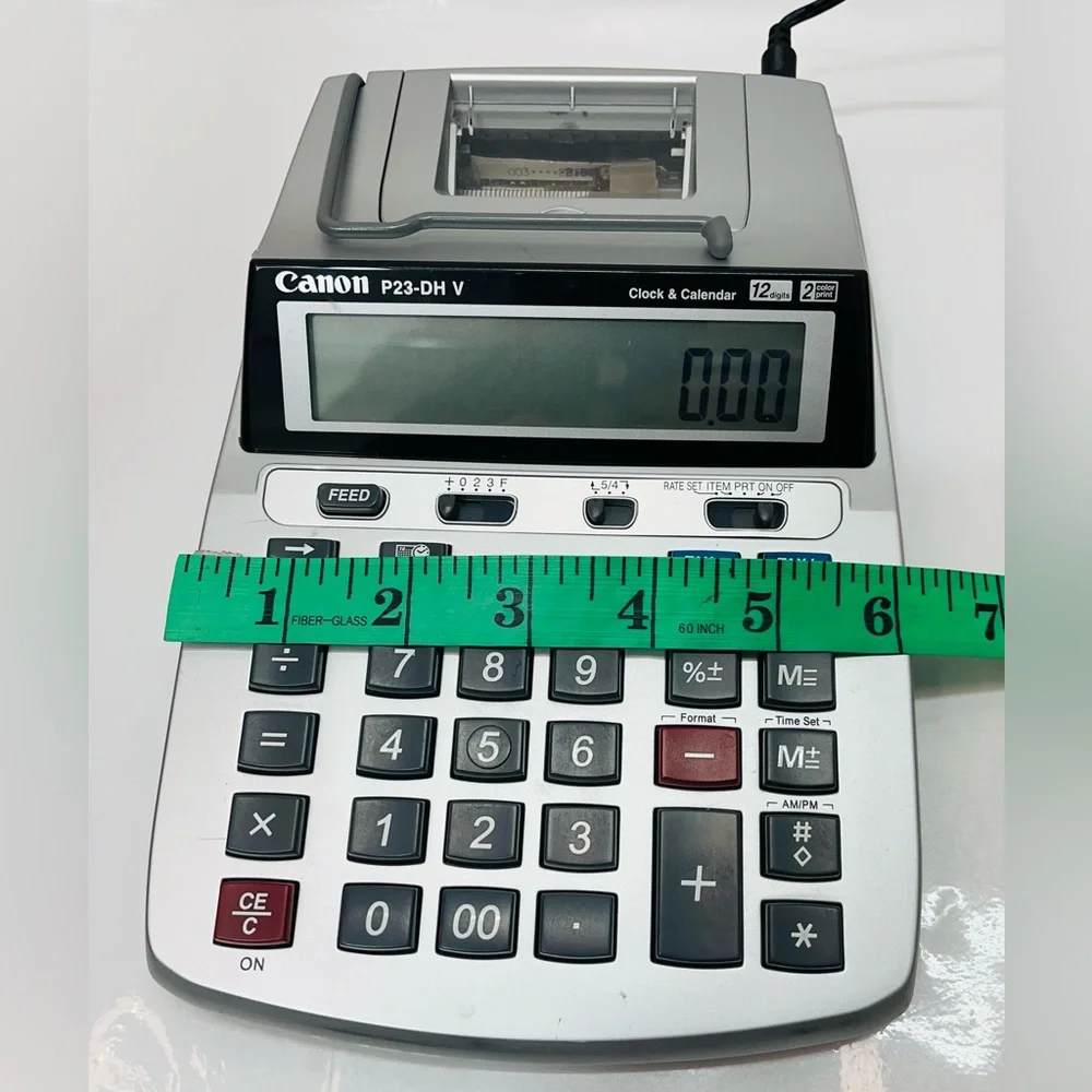 Canon Desk Calculator in Silver with Black, Red & Blue Keys